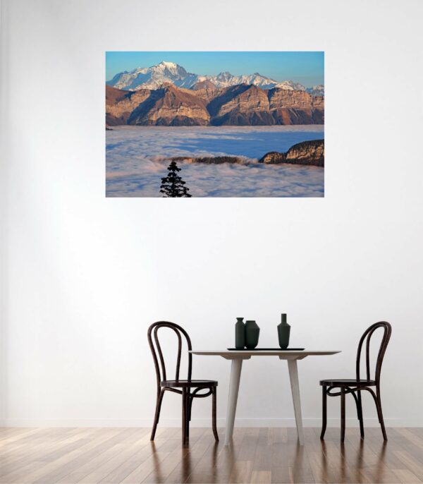 Mont Blanc depuis le Semnoz, mer de nuages, Bastien Morel