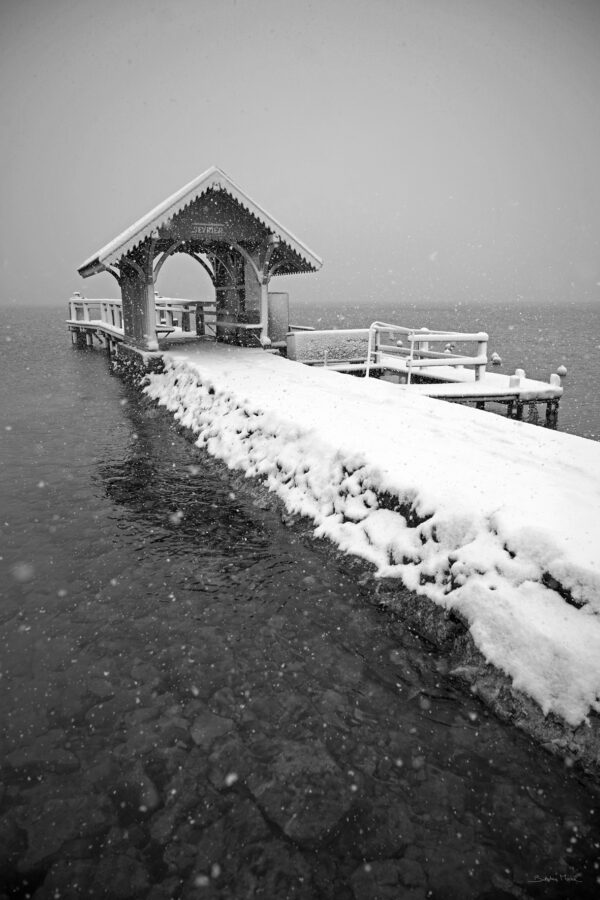 EMBARCADÈRE SEVRIER SOUS LA NEIGE